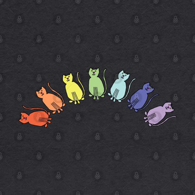 Pale Cats Rainbow by ellenhenryart